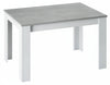 TAVOLO DA PRANZO ESTENSIBILE KENDRA IN KIT CM.90X140/190X78H BIANCO CEMENTO