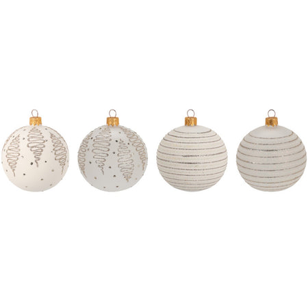 Palline per albero di Natale decorato, in Vetro, Glitterate, da Ø 80 mm, 12 pezzi