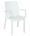 SEDIA POLTRONA INDIANA CON BRACCIOLI CM. 57X59X86H COLORE BIANCO O ANTRACITE PZ2