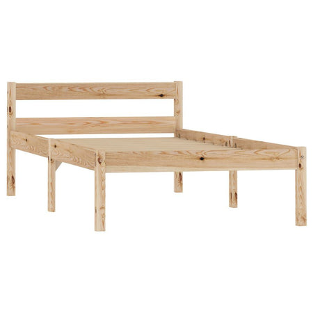 Giroletto in Legno Massello di Pino Naturale 100x200 cm VidaXL - Struttura Letto Matrimoniale Singolo per Adulti - Design Moderno, Facile Assemblaggio