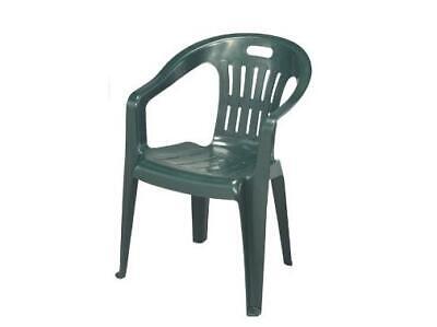 SEDIE SEDIA POLTRONA IN RESINA PIONA VERDE CM.56x55xH78 ARREDO GIARDINO