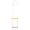 Lampada da Terra Moderna con Tavolino a 2 Livelli per Soggiorno e Camera da Letto, 43L x 39.5P x 162A cm WL8B31-320WL8
