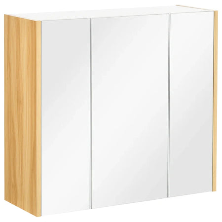 Armadietto Specchiera Bagno a 3 Ante con Mensole Regolabili, 68x22x60cm, Bianco TG9834-559V80WTTG9