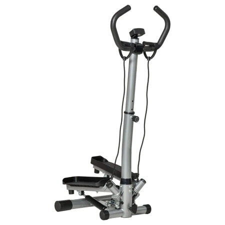 Stepper con Manubrio Regolabile, Monitor LCD ed Elastici, 55x53x118-128cm, Nero OI2A90-279V01SROI2