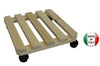 PORTAVASO MOBILE IN LEGNO CON RUOTE CM.34X34
