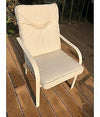 POLTRONA ARREDO GIOVE CON CUSCINO 67x57x92 CM CREMA PZ. 2