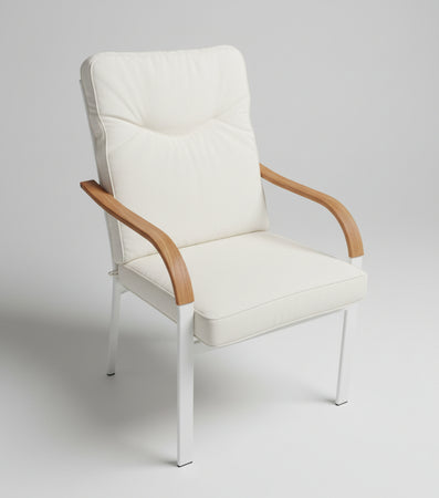 POLTRONA ARREDO GIOVE CON CUSCINO 67x57x92 CM CREMA PZ. 2