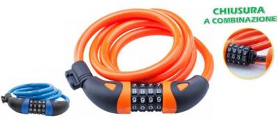 CAVO ANTIFURTO A COMBINAZIONE IDEALE PER BICICLETTE DA CM.120