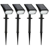 set da 4 Faretti da Giardino e Muro con Picchetto, Luce Solare 2 Luminosità, 17x10x48.3cm Nero XB3B30-025V00BKXB3