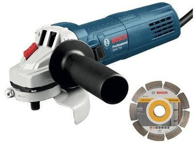 SMERIGLIATRICI MOLATRICI BOSCH 750W. GWS 750 PROFESSIONAL C/DISCO