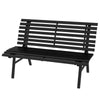 Panchina da Esterno in Alluminio a 2 Posti a Doghe, 123x67x79cm, Nero 84G-206V00BK