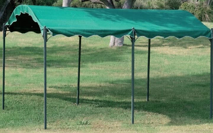 GAZEBO CAR PORT TUNNEL PER AUTO CM. 300x400 VERDE MT. 3X4 TOP 180 GR/MQ