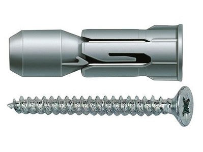 TASSELLI TASSELLO FISCHER PD S CON VITE PER CARTONGESSO PD 12S - 12x27 MM-PZ.25
