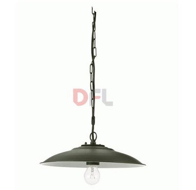 LANTERNA LANTERNE LAMPADE CON CATENA PIATTO ANTICO CM.30x7x11 COLORE GRIGIO