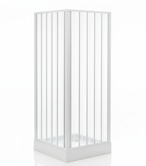 BOX DOCCIA IN PVC A SOFFIETTO PER PIATTI CM. 80/60 X 80/60