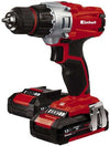 TRAPANO AVVITATORE A BATTERIA CON 2 BATTERIE EINHELL TE-CD 18/2 LI 2 BAT KIT