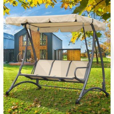 DONDOLO IN METALLO 3 POSTI CREVAN PAPILLON CM. 193x120x167