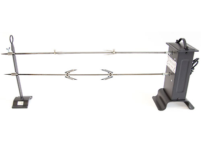 KIT GIRARROSTO ELETTRICO CM. 116x15x37 CON 2 SPIEDI E 4 FORCHETTE