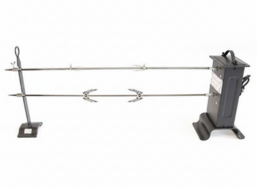 KIT GIRARROSTO ELETTRICO CM. 116x15x37 CON 2 SPIEDI E 4 FORCHETTE