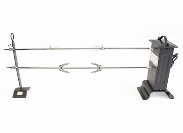 KIT GIRARROSTO ELETTRICO CM. 116x15x37 CON 2 SPIEDI E 4 FORCHETTE