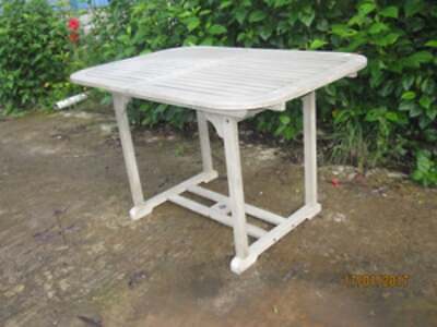 TAVOLO ESTENSIBILE IN LEGNO DI ACACIA GRAY WASH CM. 120-160X80X75