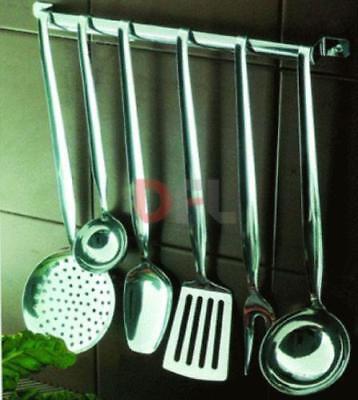 MESTOLO SET DA CUCINA IN ACCIAIO INOX ALTISSIMA QUALITA' 7 PEZZI MOD. BETA
