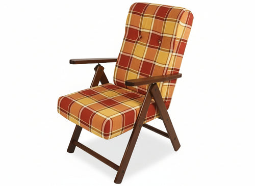 POLTRONE SEDIE SDRAIO IN LEGNO CON IMBOTTITURA 4 POSISIONI