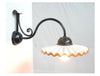 LANTERNA LAMPADA APPLIQUE PLAFONIERA VULCANO FERRO BATTUTO