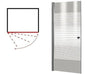 BOX DOCCIA PARETE DOCCIA PORTA BRIXO CICOGNA CM.80X185H