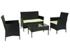 SET SALOTTINO DA GIARDINO RATTAN PANAMA MARRONE 2POLTRONE+1DIVANETTO+1CUSCINO