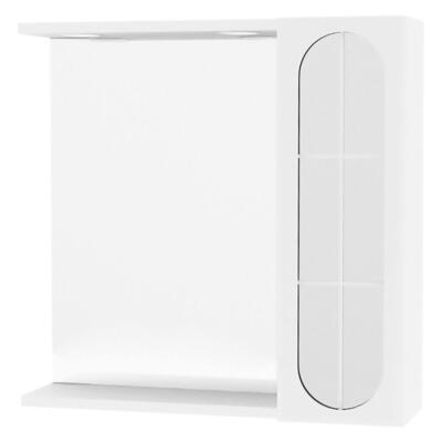 SPECCHIO CON 1 ANTA DA BAGNO SPECCHIERA PENSILE INA LACCATO BIANCO