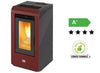 STUFE A PELLET QUEEM PLUS HE 10 CANALIZZATA BORDEAUX CM.44x45xH96 - 8,7 Kw/h