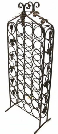 CANTINETTA PORTABOTTIGLIE IN FERRO BATTUTO 32 POSTI ALTEZZA CM. 105