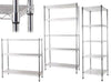 SCAFFALI MANHATTAN IN ACCIAIO CROMATO 5 PIANI 90x35xH180 CM SCAFFALATURE