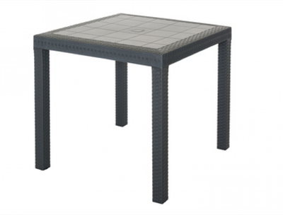 TAVOLO DALLAS CM. 80X80X74H COLORE BIANCO O ANTRACITE
