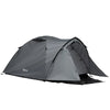 Tenda da Campeggio 2 Posti Impermeabile con Vestibolo, Finestre e Porte con Cerniera, 325x183x130cm Grigio EA1A20-174EA1