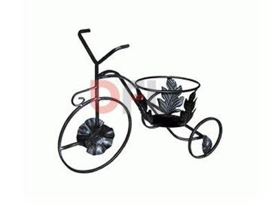 PORTAVASO BICICLETTA IN FERRO BATTUTO UN POSTO CM. 52X26X45H