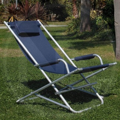 SEDIA SDRAIO DONDOLO CON BRACCIOLI IN AMMUNIO PAPILLON CM. 55X46X100H