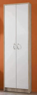 SC41 scarpiera ingresso moderna bianca 2 ante legno salvaspazio armadio bianco marrone