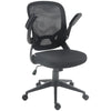 Sedia da Ufficio Ergonomica con Altezza Regolabile, Braccioli Ribaltabili e Tessuto a Rete, Nero NB6921-704V00BKNB6