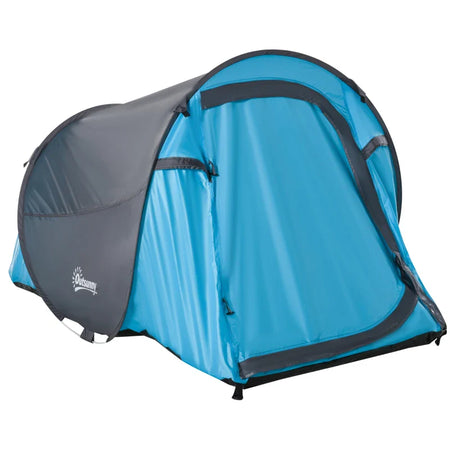 Tenda da Campeggio a Cupola con 2 Finestre e Design Pop-Up a Igloo, 220x108x110 cm, Blu TW3A20-170BUTW3