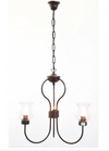 LAMPADARIO APPLIQUE LAMPADA PLAFONIERA CULT A 3 LUCI DIAM.50 CM H90 NERO RUGGINE