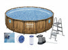 PISCINE TONDE CON TELAIO RATTAN BESTWAY 56725 PISCINA FUORITERRA CM. 488X122H