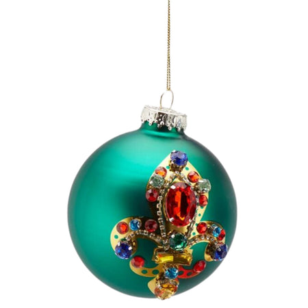 Pallina per albero di Natale in vetro con decorazioni, Ø 10 cm