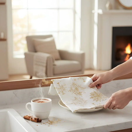 Maison Sucrèe Set di 2 Strofinacci Natalizi in cotone Art. Profumi 2511S18