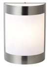 PLAFONIERA A PARETE MOD. 1130-1 COLORE ACCIAIO CM. 9,5X16,1X26H