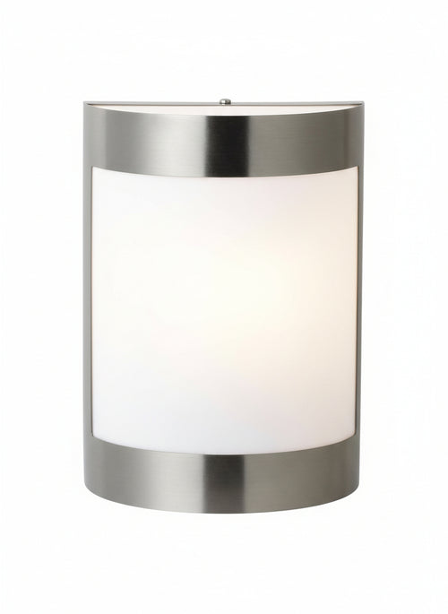 PLAFONIERA A PARETE MOD. 1130-1 COLORE ACCIAIO CM. 9,5X16,1X26H