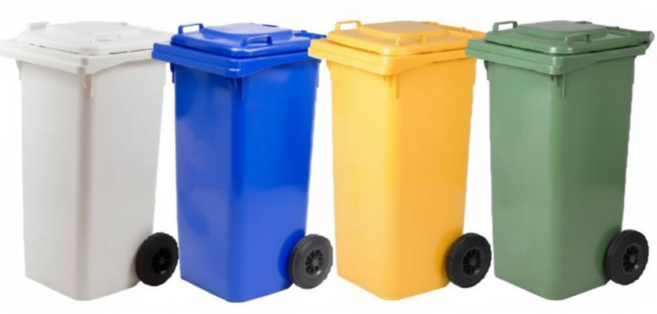 BIDONE QUADRO PER RACCOLTA DIFFERENZIATA DA 240LT CM.73x58x106