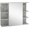 Specchiera Bagno a Parete con Anta e Mensole Laterali in Legno, 80x19.8x64cm WD5834-376ED5