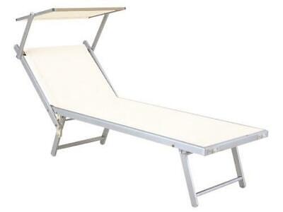LETTINI SDRAIO SPIAGGIA PRENDISOLE RIMINI BIANCO 180x60xH38
